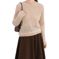 2025 vente chaude de haute qualité femmes mode pull manches longues pull tricoté pull