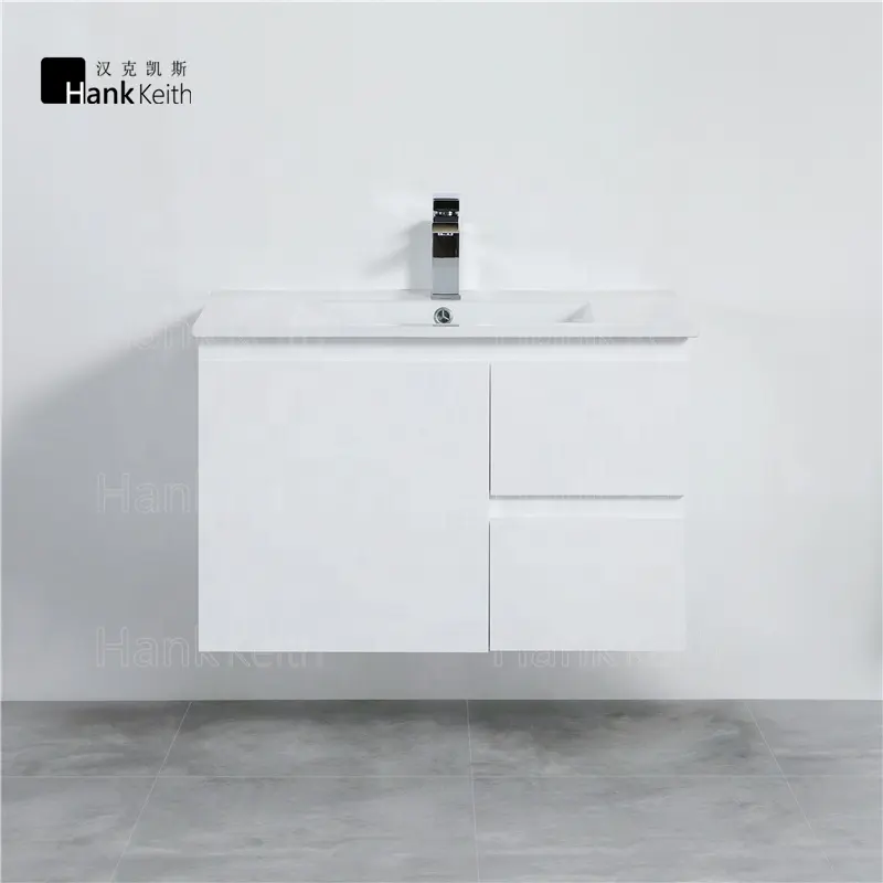 Most Popular Washroom Cabinet Wall Hang Single Sink Simple Cheap Bathroom Vanity Modern Style