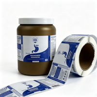Étiquette personnalisée en vinyle imperméable pour bouteille de supplément probiotique, autocollant pour vitamines synbiotiques, rouleau adhésif – Acceptation des commandes