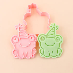 <span class=keywords><strong>Grenouille</strong></span> série 3D dessin animé écologique en plastique Biscuit moule bricolage argile <span class=keywords><strong>emporte</strong></span>-pièces pour fête utiliser outils de cuisson - Product Image 3