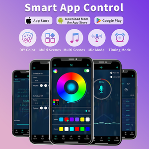 Lampadaire d'angle LED intelligent et moderne pour Noël, idéal pour chambre et hôtel, avec ambiance à couleurs changeantes - Product Image 5