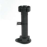 Pied de meuble réglable en hauteur en plastique noir robuste, pieds de nivellement pour placard de cuisine, socle pour plinthe