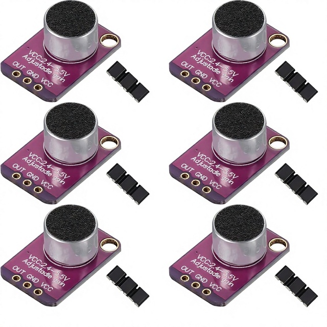 Adjustable Gain MAX4466 Audio Sensor Module Electret Microphone Preamp Breakout Board Sound Collecting Module