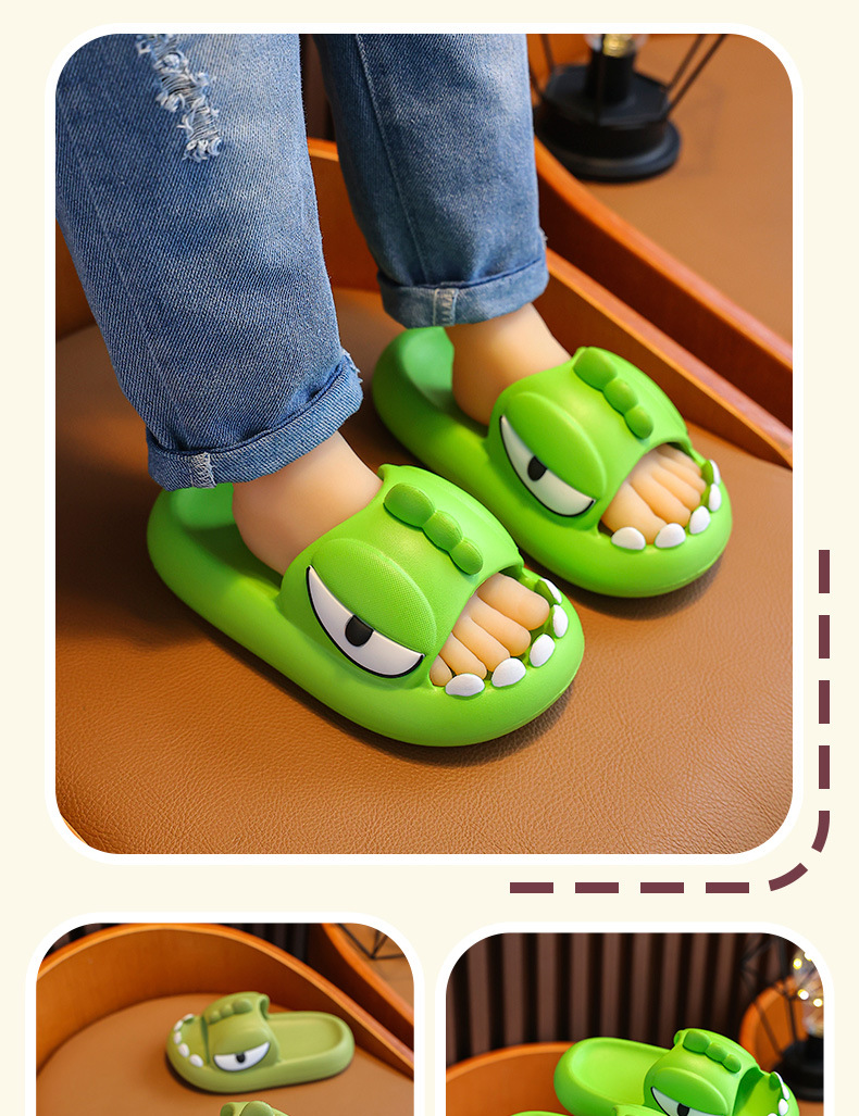 Summer Kids Cartoon EVA Slides Shoes Children Sandals and Slippers Non-slip Bath Shoes
