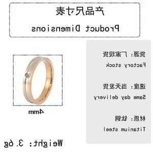 yunnique Rose Gold <b>Titanium</b> Steel Letter <b>Ring</b> Bezel Set Diamond Unisex Fashion Jewelry Gift - Product Image 2