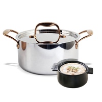 Batterie de cuisine 9 pièces en acier inoxydable 3 plis