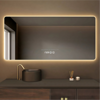 Miroir intelligent LED rectangulaire grand format 70x100 de style moderne, fonctions personnalisées, rétroéclairage, anti-buée, garantie de deux ans, incassable
