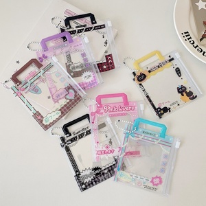 Corea moda estilo diseño personalizado Pvc cremallera bolsa Tranperant caramelo bolsa foto tarjeta caso Kpop Photocard titulares - Product Image 1