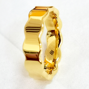 CHENG JEWELERS Anillos de Boda Unisex Románticos y Modernos, Anillos de Alianza de Carburo de Tungsteno Pulido de Alta Calidad, Chapados en Oro de 18K, 6mm - Product Image 3