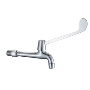 Vente en gros <span class=keywords><strong>Robinet</strong></span> médical coudé en laiton à poignée unique Température constante de bureau murale pour robinets de bassin d'eau froide pour - Product Image 2