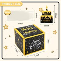 Tirelire d'anniversaire pour argent comptant noir Surprise Box Explosion cadeau pour hommes milliardaire porte-monnaie avec carte coulissante ensemble de bricolage
