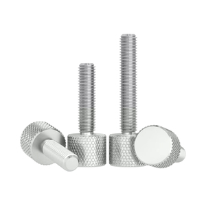 Tornillos de Cabeza Pequeña con Rosca Moleteada, Tornillos de Ajuste Manual de Cabeza Plana M2 M2.5 M3 M4 M5 M6 M8, Acero Inoxidable 304 - Product Image 2
