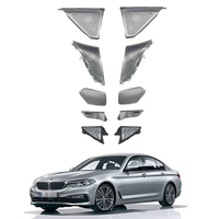 Grille de haut-parleur avec éclairage ambiant LED compatible avec BMW Nouvelle Série 5 G60 G68 2024-2025 Or Argent Ensemble complet