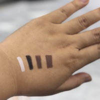 Crayon Eyeliner Crème Gel Vegan Bio Imperméable Brun Foncé Noir Tube Doré 4 Couleurs Maquillage Yeux
