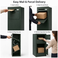 Boîte aux lettres autoportante de style français, verrouillable, pour colis, pour l'extérieur, pour la livraison de colis à l'entrée de la maison