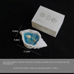 Candela Aromaterapica a Forma di Conchiglia, Regalo Creativo per Compleanni e San Valentino, Profumo Estivo Oceanico, in Paraffina - Product Image 5
