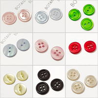 Bouton de chemise en résine à effet nacré blanc, rond, personnalisé avec logo, 10 mm, 11,5 mm, 12,5 mm, 2 trous, 4 trous, pour vêtements