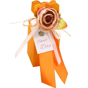 CSMD 중국 제조 업체 moq 100 개 도매 초콜릿 포장 핑크 컬러 문 선물 결혼 기념품 상자 꽃