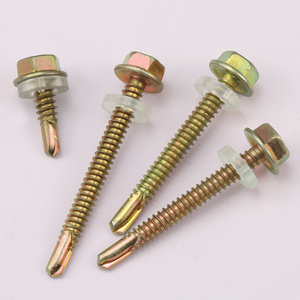Vis à pointe hexagonale externe à dents fines galvanisées par norme nationale pour les tuiles en acier de couleur queue d'aronde - Product Image 2