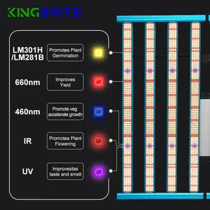 ขายส่ง KingBrite 800W LED Grow Light Samsung LM301H Mix 660nm UV IR สีฟ้า460nm พืชเต็มสเปกตรัม LED Grow Light