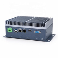 PC industriel embarqué sans ventilateur Intel Core i5/i7 4K pour DP, 5 ports LAN, USB 3.0, RS232, RS485, GPIO, 4G SIM, en stock, certifié CE