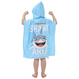 Serviette <span class=keywords><strong>de</strong></span> <span class=keywords><strong>bain</strong></span> et <span class=keywords><strong>de</strong></span> plage à capuche personnalisée pour enfants, motif dessin animé, séchage rapide, antimicrobienne, en microfibre imprimée - Product Image 3