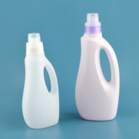 Bouteille en plastique HDPE de 150 ml, 800 ml, 1300 ml pour lessive, adoucissant ou savon liquide, vide, avec poignée, vente en gros