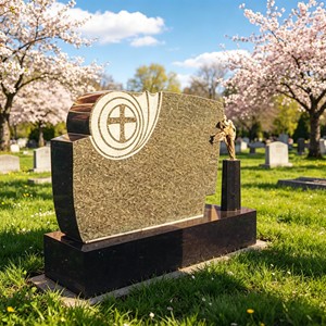 Pink Granite Heart Shaped Tombstone, Polished Natural <strong>Stone</strong> Cemetery <strong>Memorial</strong> Headstone <strong>for</strong> Love Themed Funeral <strong>Graves</strong> - Product Image 2