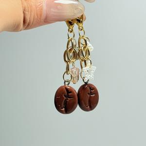 Porte-monnaie pendentif pour téléphone portable en PVC écologique CHENXI Original Coffee Bean, mini porte-clés décoratif - Product Image 3