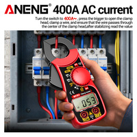 Multimètre à pince numérique ANENG MT87 400A pour courant alternatif, testeur de tension AC/DC, de résistance et de capacité avec fonction de maintien des données
