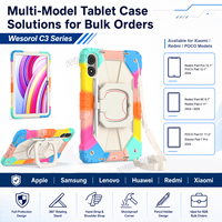 Funda Protectora para Niños, Resistente a Golpes, para Redmi Pad Pro 12.1 Poco Pad 12.1 2024, con Soporte de 360 Grados, Correa de Hombro Ajustable, OEM ODM