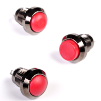 TOOWEI IP67 Interrupteur à bouton-poussoir en métal 12mm pour avion de moto