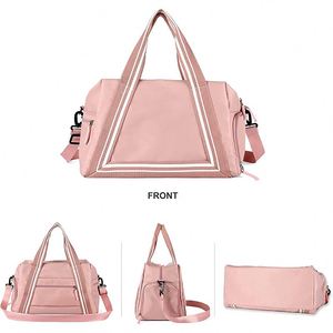 Muestra Gratuita, Bolsa de Viaje Deportiva Rosa Personalizada al por Mayor para Mujer, Bolsa de Mano para Gimnasio, Fin de Semana o Viajes Cortos con Logotipo - Product Image 6