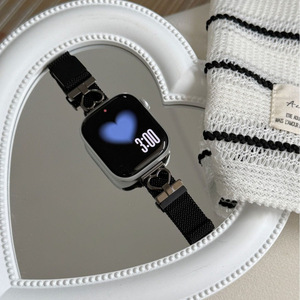 <span class=keywords><strong>Bracelet</strong></span> de montre élégant en maille milanaise avec fermoir cœur, en acier inoxydable, magnétique, compatible avec les montres connectées 38 40 41 42 44 45 49 mm - Product Image 4