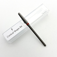 Prix de gros 3/32 "fraises à cuticules de qualité fine forme conique mèches à ongles en carbure utilisées pour la cuticule lisse