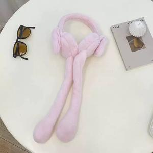 熱いイヤーマフはウサギの耳を動かしますかわいいイヤーマフ女性の冬の天気暖かいイヤーマフ不凍液パッケージ耳の帽子 - Product Image 5