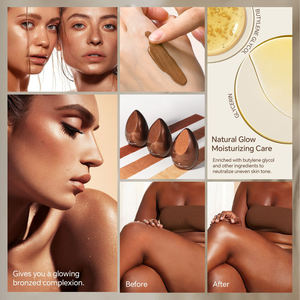 Etiqueta privada, venta al por mayor, maquillaje, contorno líquido, tres fuerzas, esencia autobronceadora, emulsión, gotas de bronceado sin sol facial - Product Image 1