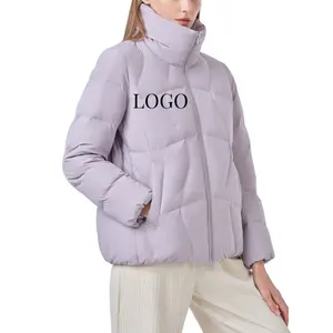 泡沫外套保暖时尚服装制造商羽绒服冬季外套女定制泡芙夹克