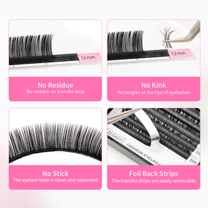 Bán Buôn Cashmere Lash Phần Mở Rộng Màu Đen Mờ Lông Mi Khối Lượng Lông Mi Nhung Cils 0.03 0.05 0.10 Lông Mi Mở Rộng Khay - Product Image 2