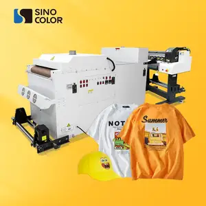 Nueva tendencia SinoColor Powder Oven Calefacción Tinta blanca Sistema de agitación Película PET Impresión textil Impresora DTF