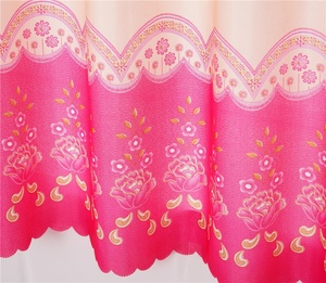 <span class=keywords><strong>Tenda</strong></span> di stampa della rosa rossa variopinta poco costosa all'ingrosso <span class=keywords><strong>con</strong></span> le tende floreali del balcone della camera da letto del poliestere della disposizione del pizzo - Product Image 3