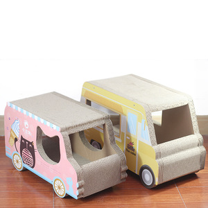 Catpet Princess Car Cat Scratcher <b>Bed</b> 61.5x29x31cm Cartoon Design With Catnip For Cats - Product Image 2