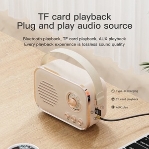 P33 Retro Altavoz Vintage Reproductor de música portátil Estilo retro Clásico Vintage Radio Mini Retro Vintage Radio Bluetooh Altavoz - Product Image 3