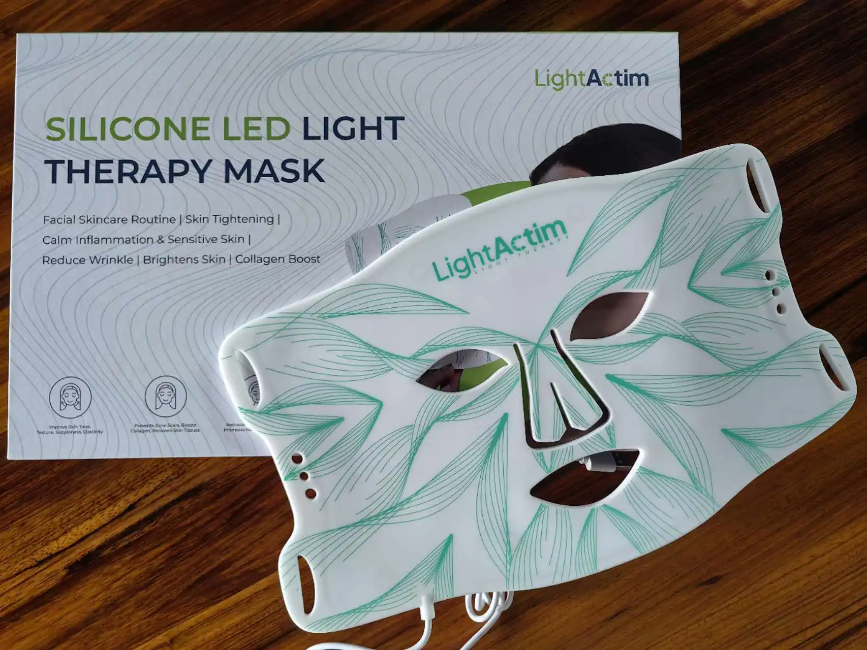 Silicone đầy đủ khuôn mặt phù hợp với LED mặt nạ trên khuôn mặt làm trắng trẻ hóa da cụ LED Facial Beauty bìa cho Đen Friday Quà Tặng