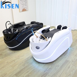 KISEN Meilleures ventes : Fauteuil de lavage électrique de luxe 4D pour salon de beauté, avec massage corporel complet et bac à shampoing intégré pour spa capillaire - Product Image 2