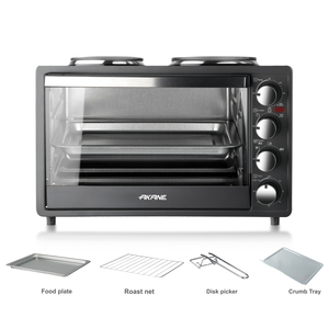 <span class=keywords><strong>Horno</strong></span> <span class=keywords><strong>El</strong></span>éctrico AKANE de 1500W y 30L de Gran Capacidad con Niveles de Calentamiento Ajustables, Temporizador Gratuito y Puerta de Vidrio para Uso Doméstico - Product Image 4
