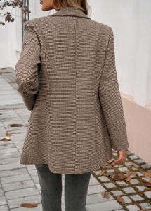 Blazers de mujer de alta calidad chaqueta de pata de gallo chaqueta de oficina señora elegante femenino Damas Mujeres - Product Image 3