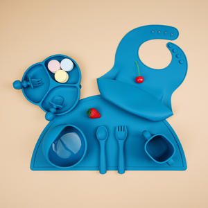 <span class=keywords><strong>Lot</strong></span> d'usine, <span class=keywords><strong>vaisselle</strong></span> en silicone personnalisée pour bébés et enfants, sans BPA, 100% de qualité alimentaire, <span class=keywords><strong>vaisselle</strong></span> en silicone, assiette pour enfants - Product Image 3