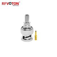 Connecteur RF droit à sertir de soudure de prise mâle BNC pour câble Coaxial WTR195 étanche BNC étanche pour câble Coaxial WTR195