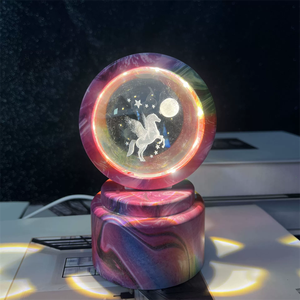 High Quality <strong>Crystal</strong> <strong>Ball</strong> Souvenir Gifts <strong>Crystal</strong> <strong>Ball</strong> 3D <strong>Inside</strong> Carving Home Small Night Light - Product Image 5